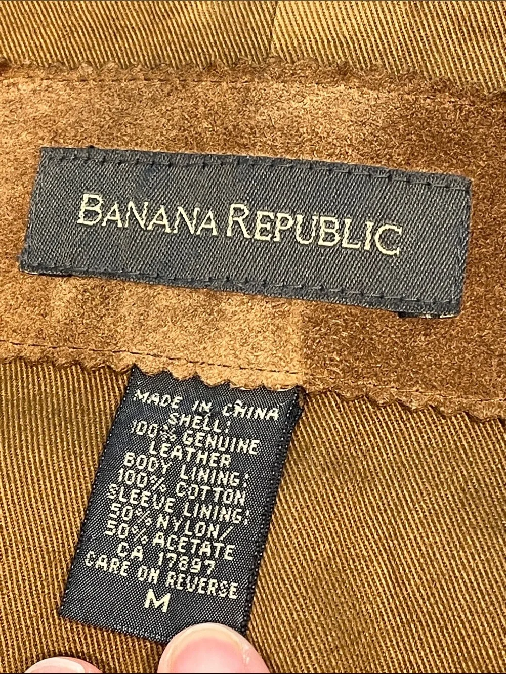 Banana Republic Genuine‎ Suede Leather Blazer Sport Coat Brown Mens M Vintage